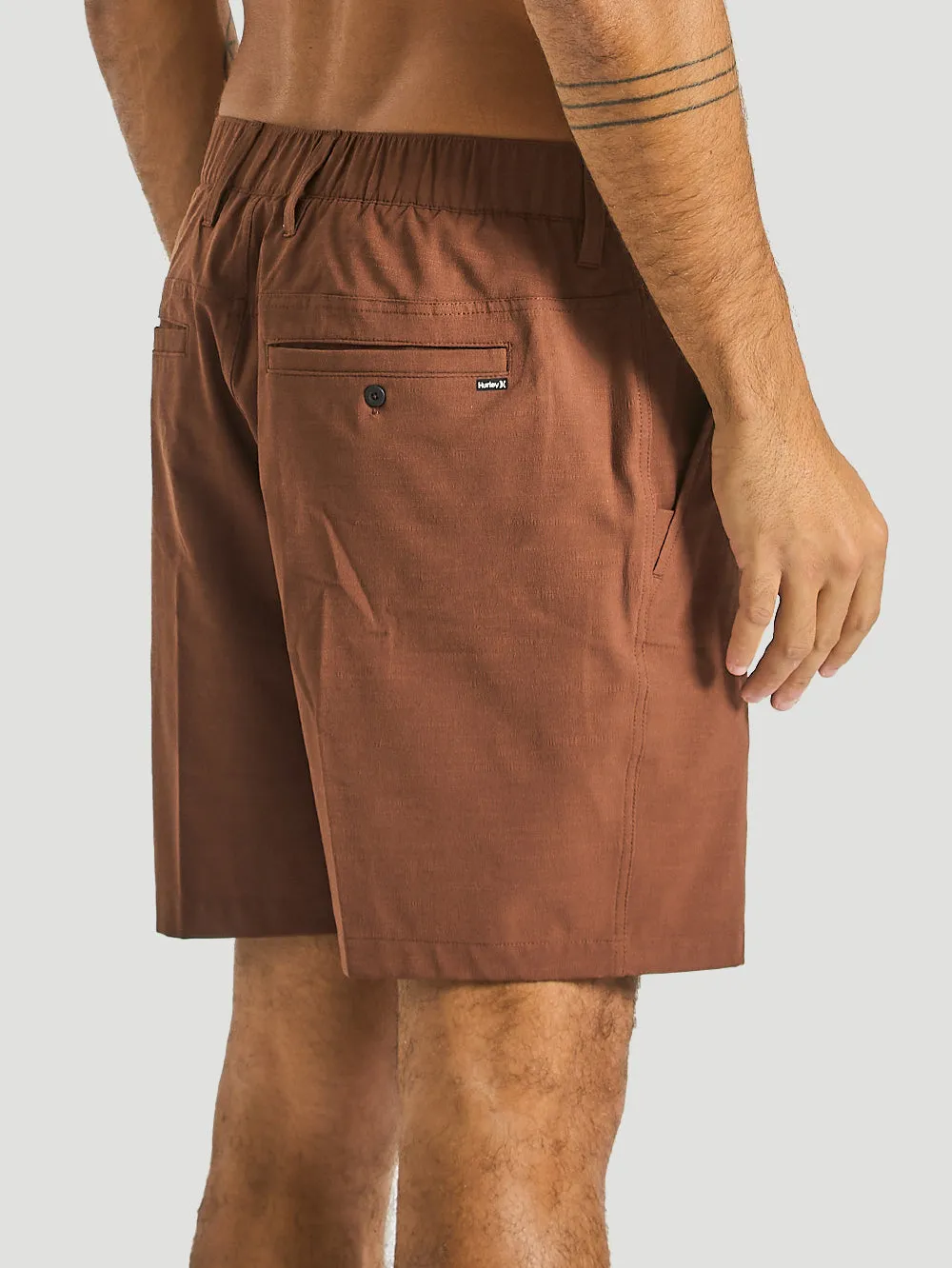 Bermuda Walk Hurley Phantom Slub 3/4 Waistband 18'' Marrom