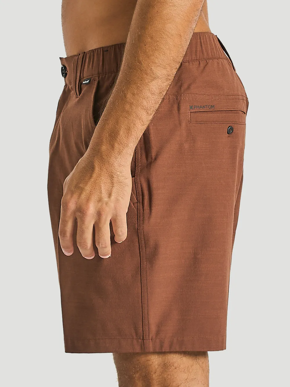 Bermuda Walk Hurley Phantom Slub 3/4 Waistband 18'' Marrom
