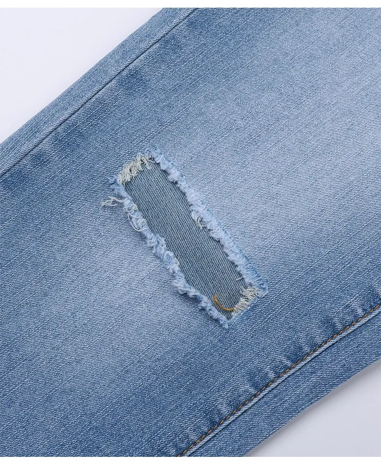 BerryBetty - Shaping Skinny Jeans Women High Waist Stretch Ripped Denim Pants Hip Fit Leggings Slim Elastic Mom Jean Casual Comfy Trousers