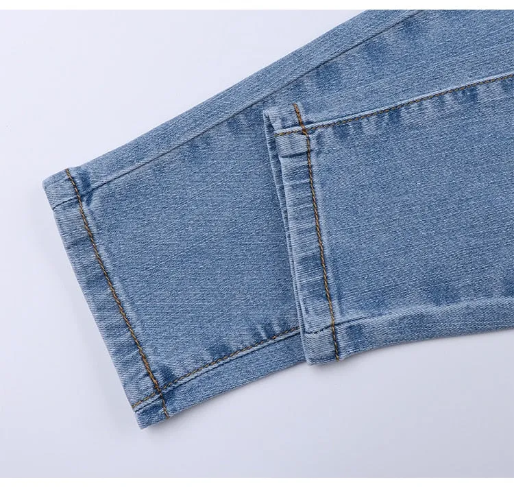 BerryBetty - Shaping Skinny Jeans Women High Waist Stretch Ripped Denim Pants Hip Fit Leggings Slim Elastic Mom Jean Casual Comfy Trousers
