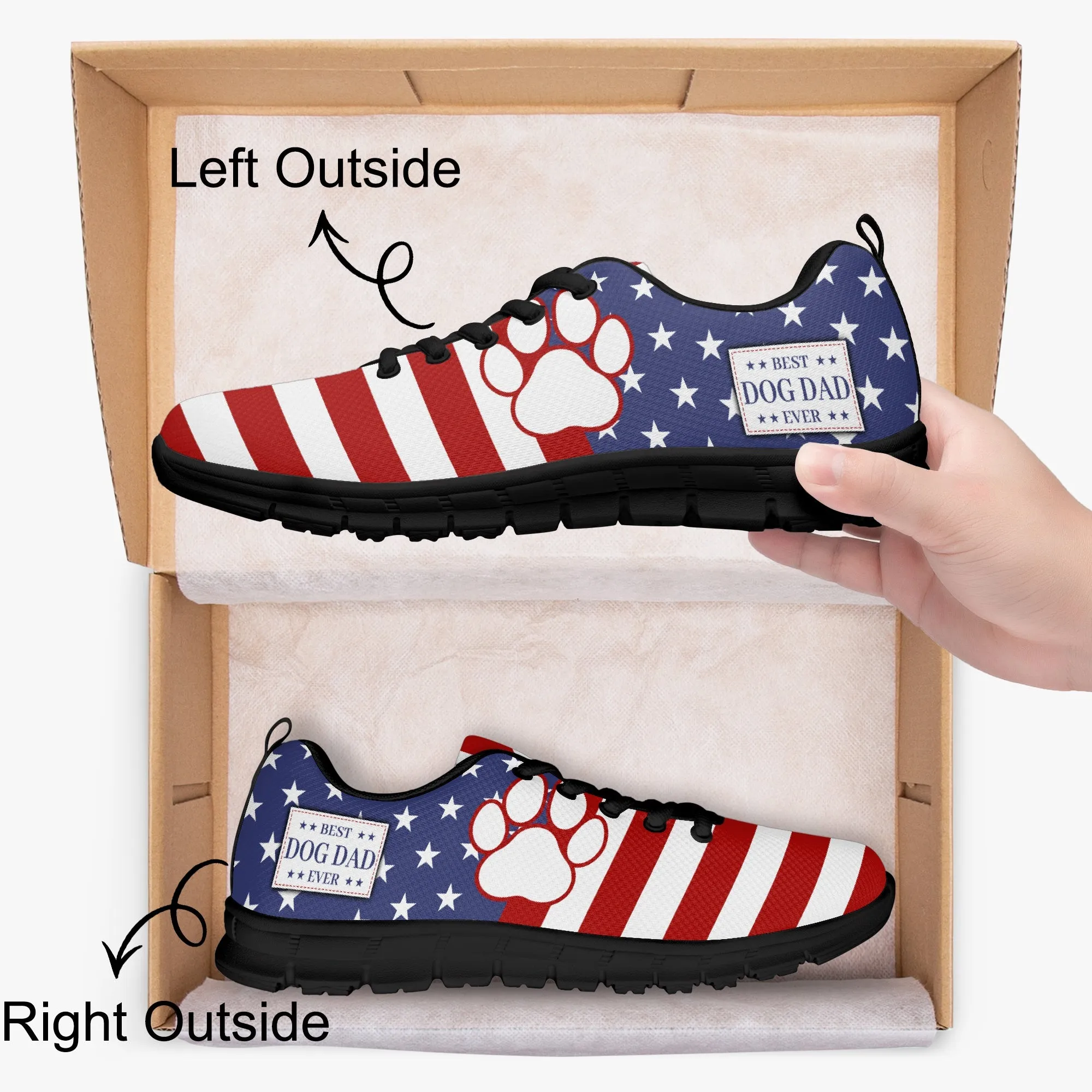 Best Dog Dad Ever Sneakers for Men, Running Shoes For Dog Dad Dog Lovers