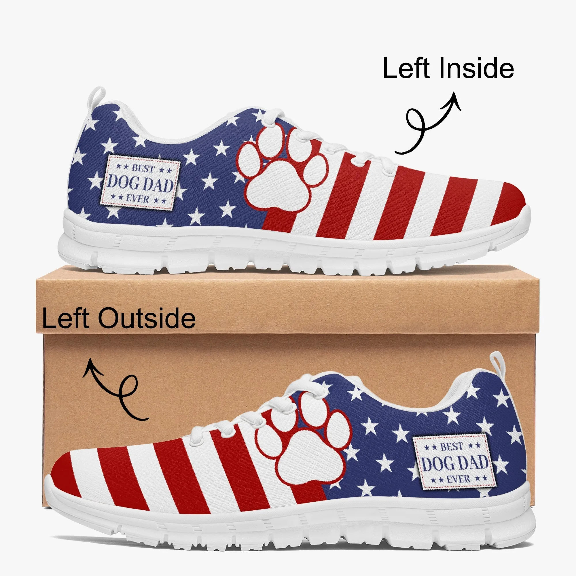 Best Dog Dad Ever Sneakers for Men, Running Shoes For Dog Dad Dog Lovers