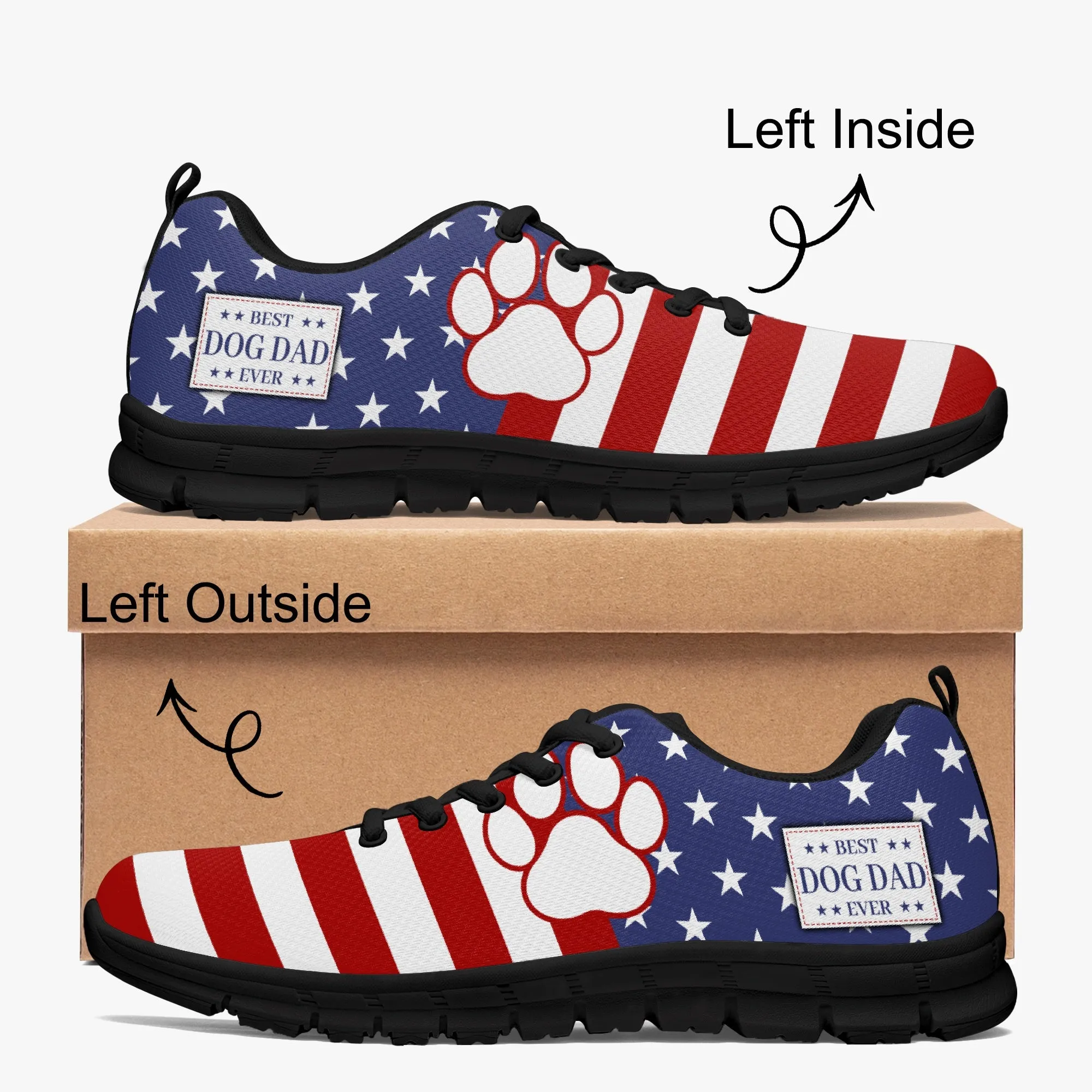 Best Dog Dad Ever Sneakers for Men, Running Shoes For Dog Dad Dog Lovers