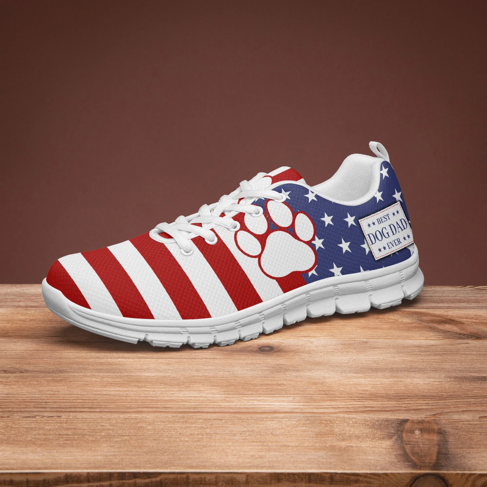 Best Dog Dad Ever Sneakers for Men, Running Shoes For Dog Dad Dog Lovers