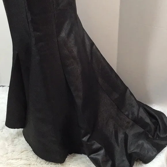 Black Label Couture black fishtail maxi skirt 4