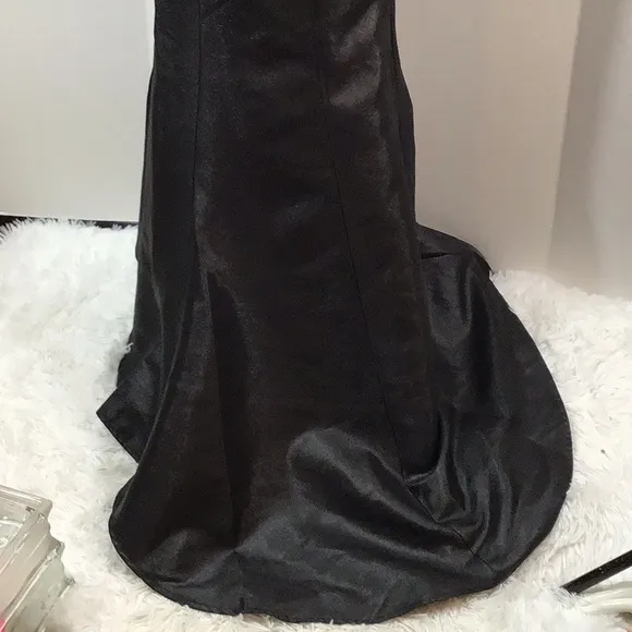 Black Label Couture black fishtail maxi skirt 4