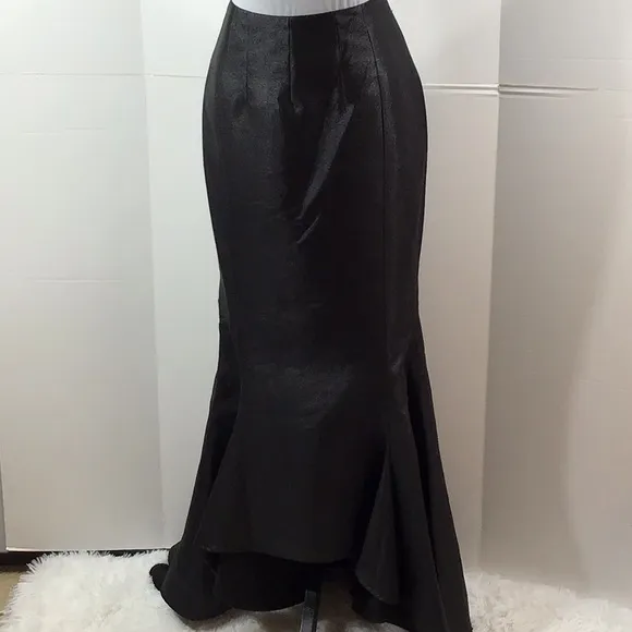 Black Label Couture black fishtail maxi skirt 4