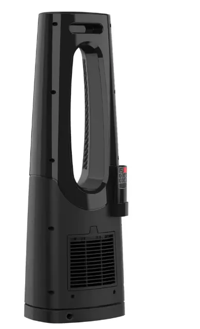 Bladeless 1500W 28 in. Black Electric Oscillating Tower Ceramic Space Heater with Remote Control and Digital Display - new