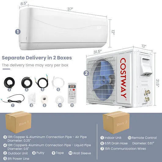 Blast 18000 BTU 19 SEER2 208-230V Ductless Mini Split Air Conditioner and Heater