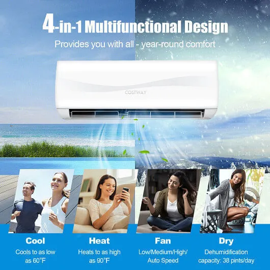 Blast 9000 BTU 17 SEER2 208-230V Ductless Mini Split Air Conditioner and Heater