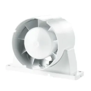 Blauberg TUBO-U-125-T Tubo In-line Axial Flow Bathroom Shower Extractor Fan with Mounting Bracket & Timer - 5" 125mm