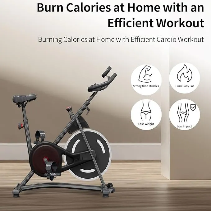 Cardio Flex Stationary Indoor Workout Bike Exercise Equipment for Home Gym
