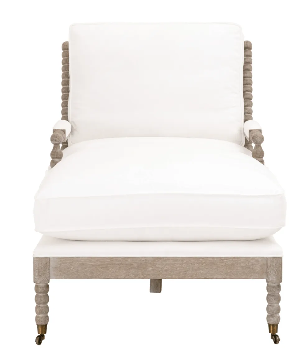 Catalina Upholstered Spindle Chaise Lounge