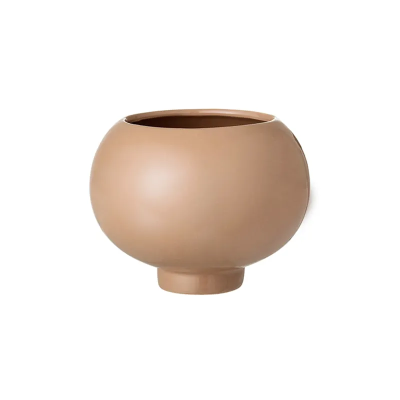 Ceramic Footed Planter - Peach