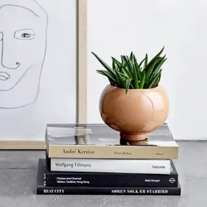 Ceramic Footed Planter - Peach