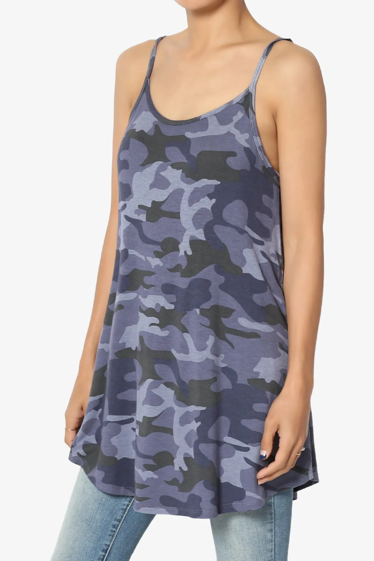 Chelsea Camo Scoop & V Neck Camisole Top