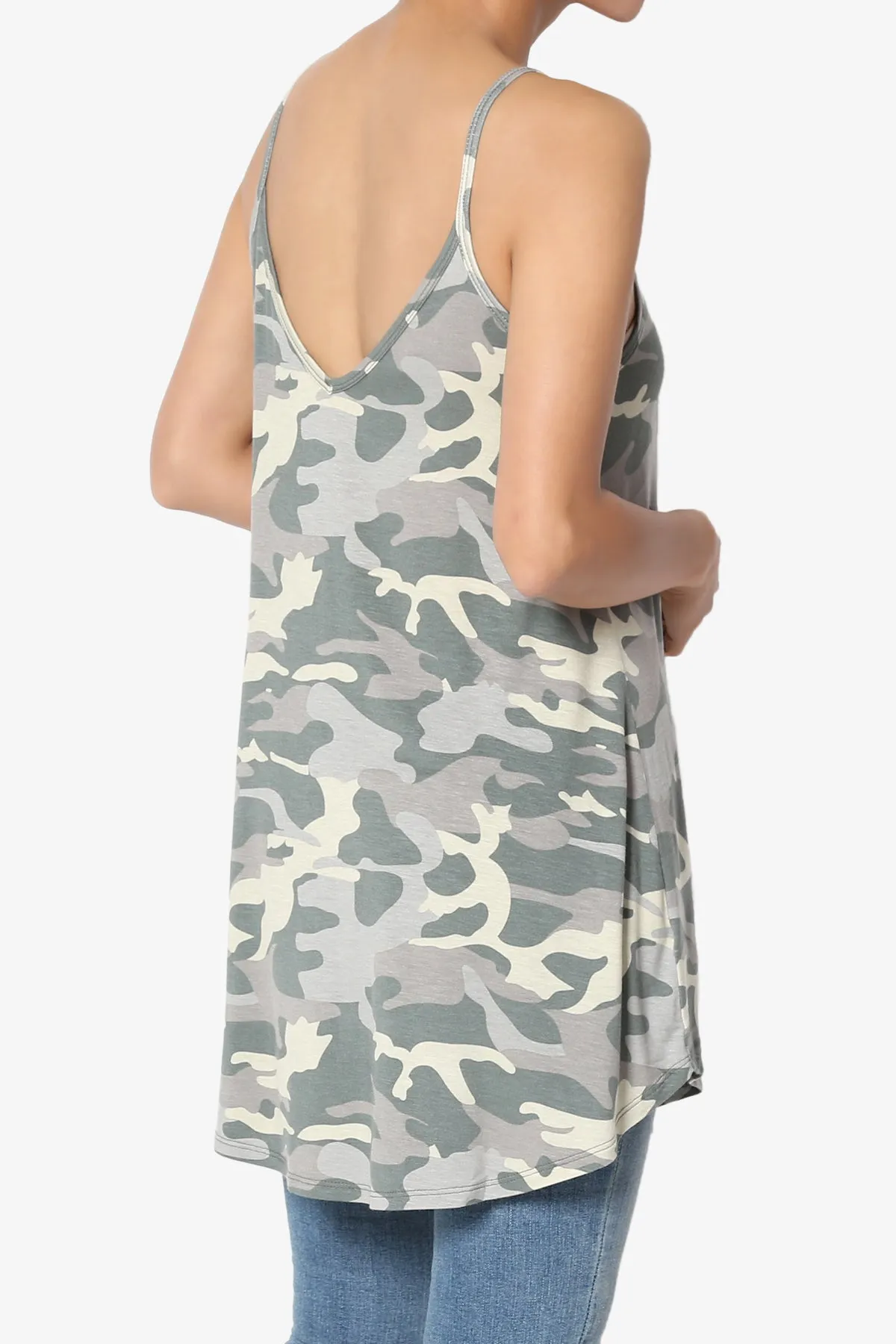 Chelsea Camo Scoop & V Neck Camisole Top