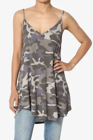 Chelsea Camo Scoop & V Neck Camisole Top