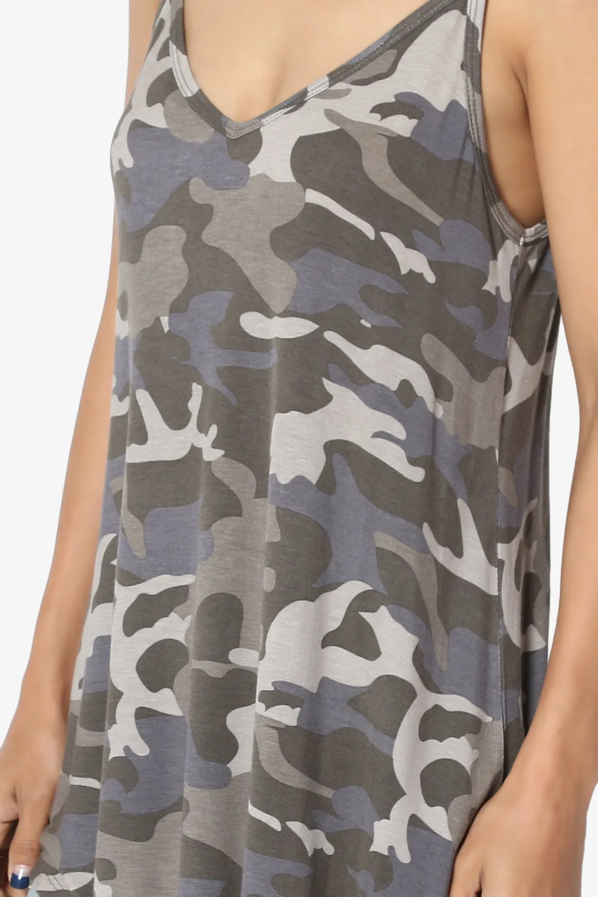 Chelsea Camo Scoop & V Neck Camisole Top