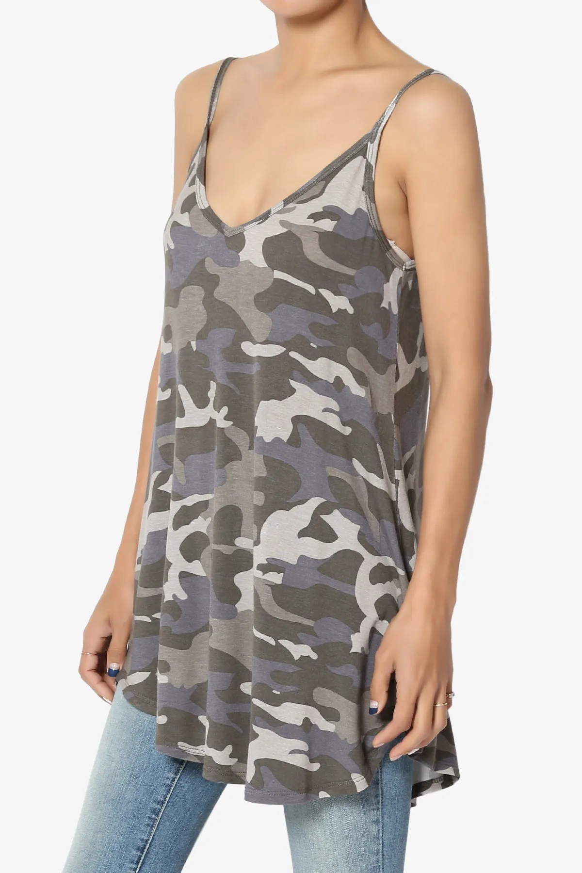 Chelsea Camo Scoop & V Neck Camisole Top
