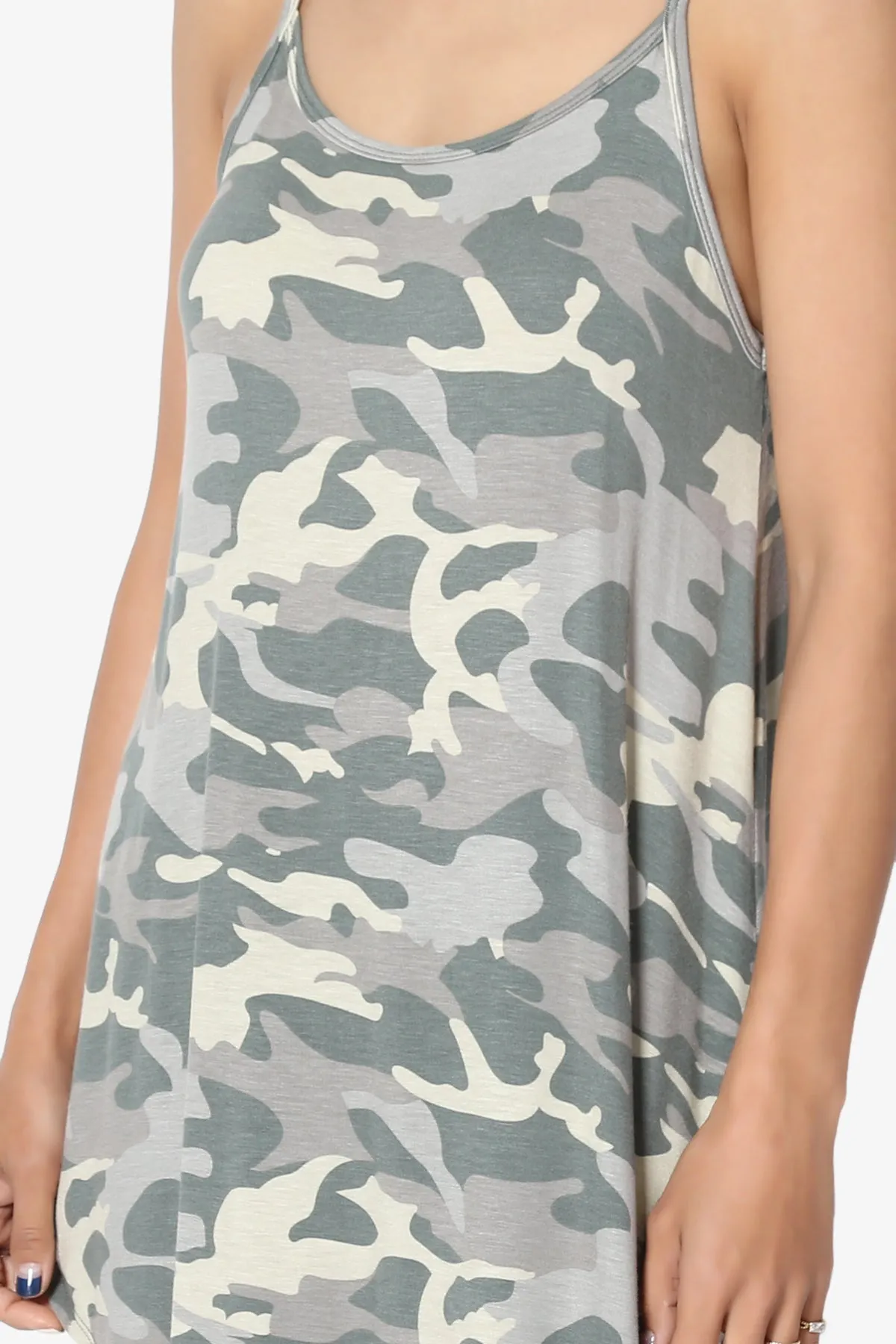 Chelsea Camo Scoop & V Neck Camisole Top
