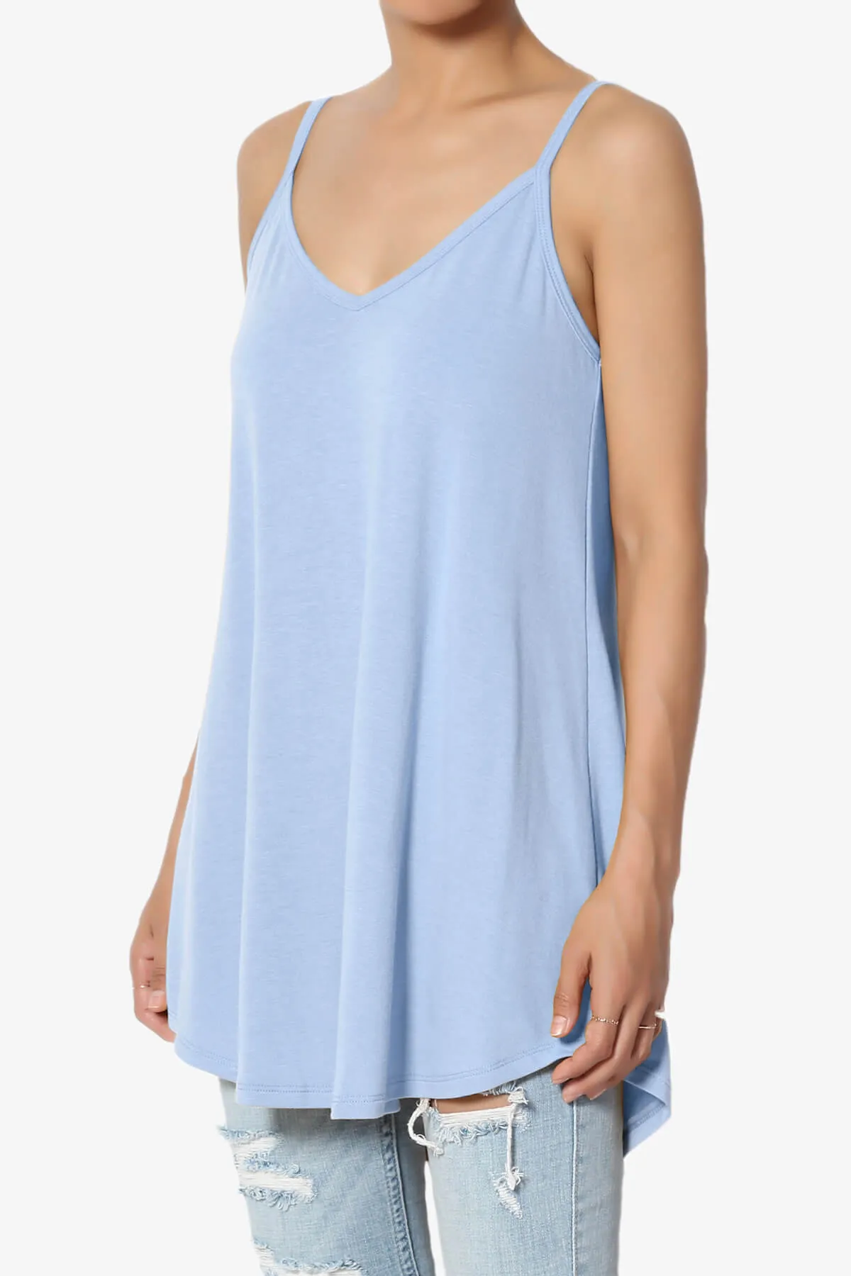 Chelsea Scoop & V Neck Flared Camisole Top PLUS MORE COLORS