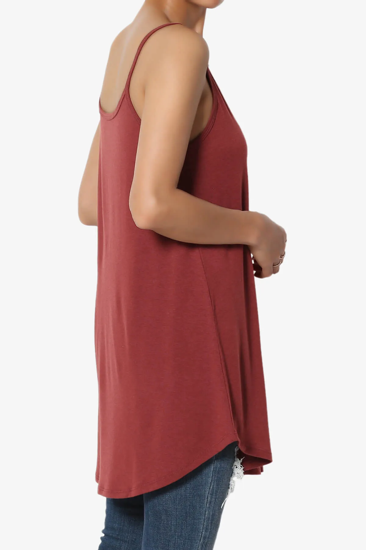 Chelsea Scoop & V Neck Flared Camisole Top PLUS