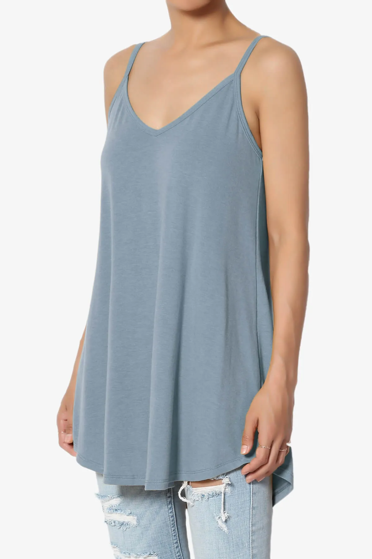 Chelsea Scoop & V Neck Flared Camisole Top PLUS