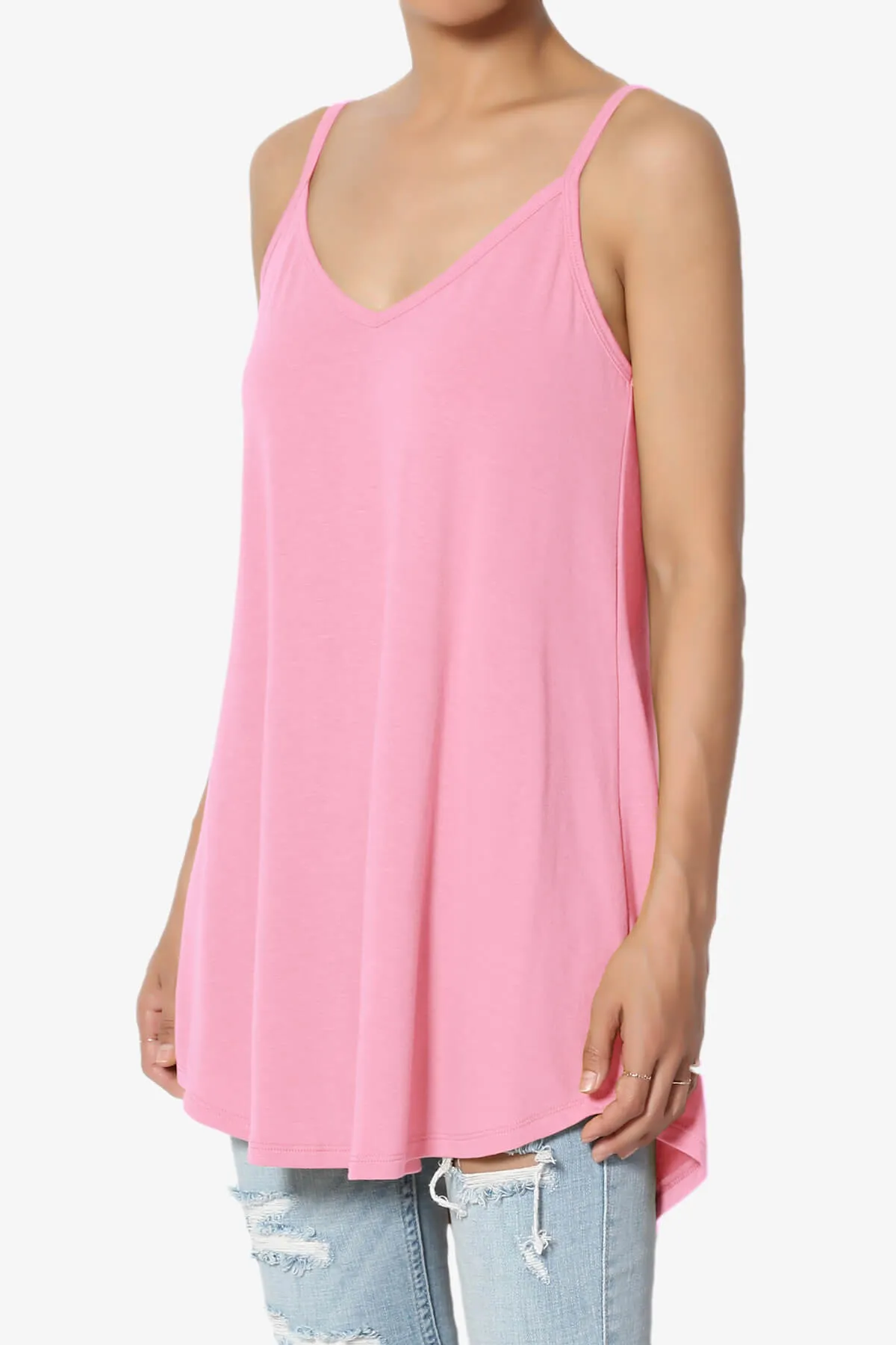 Chelsea Scoop & V Neck Flared Camisole Top PLUS