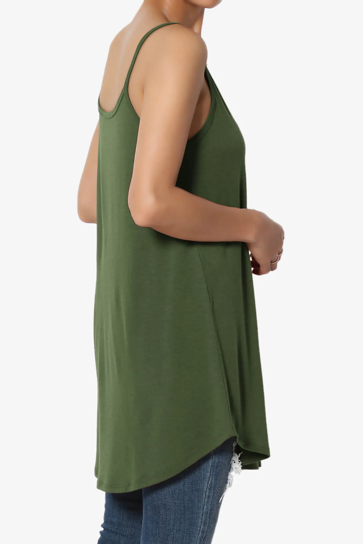 Chelsea Scoop & V Neck Flared Camisole Top PLUS