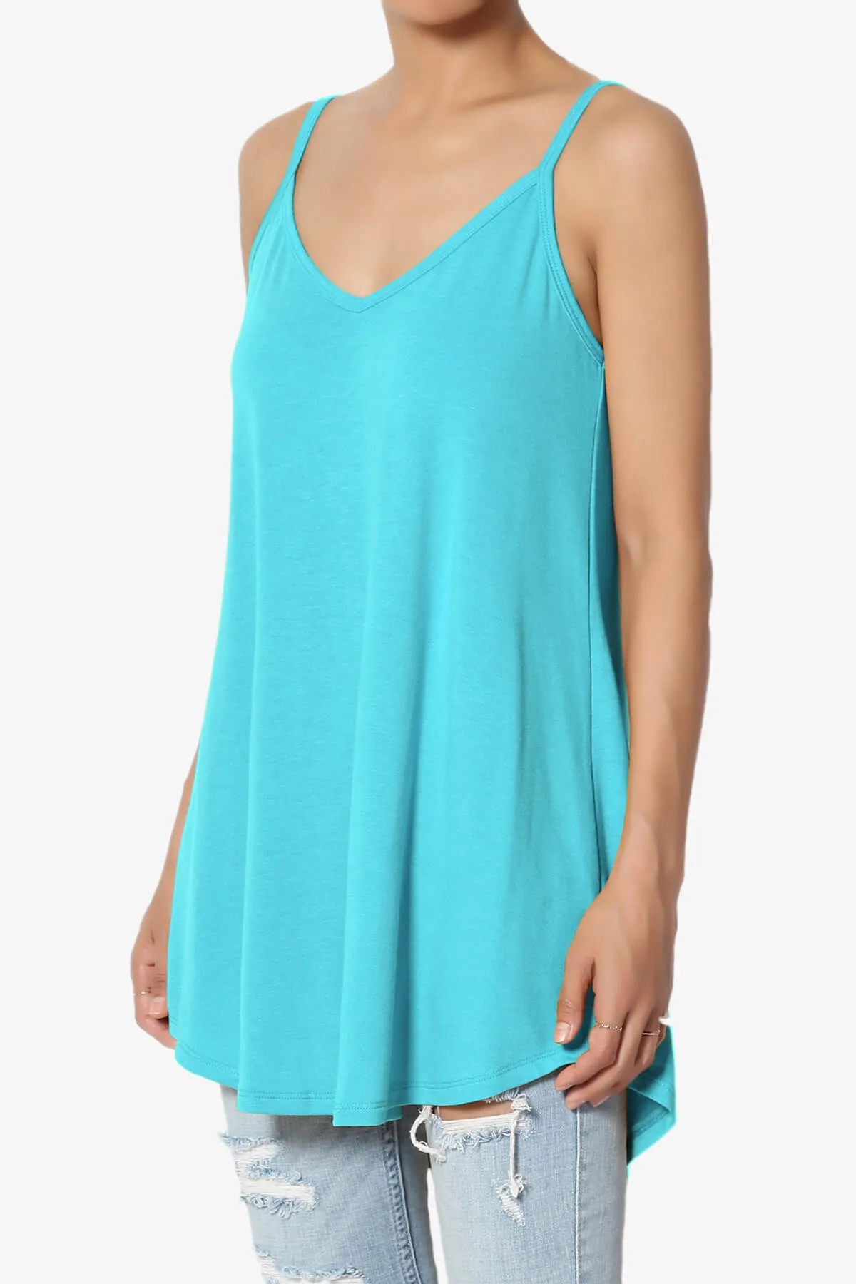 Chelsea Scoop & V Neck Flared Camisole Top PLUS