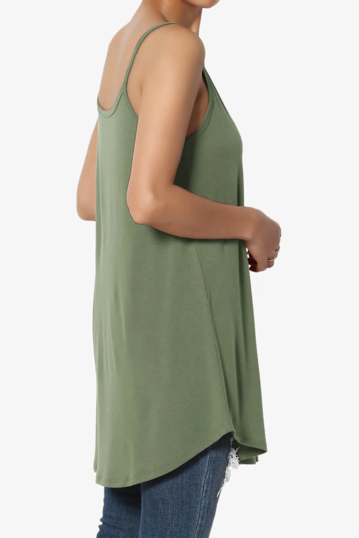 Chelsea Scoop & V Neck Flared Camisole Top PLUS