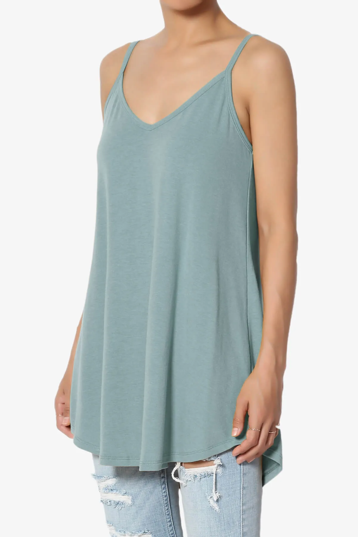 Chelsea Scoop & V Neck Flared Camisole Top PLUS