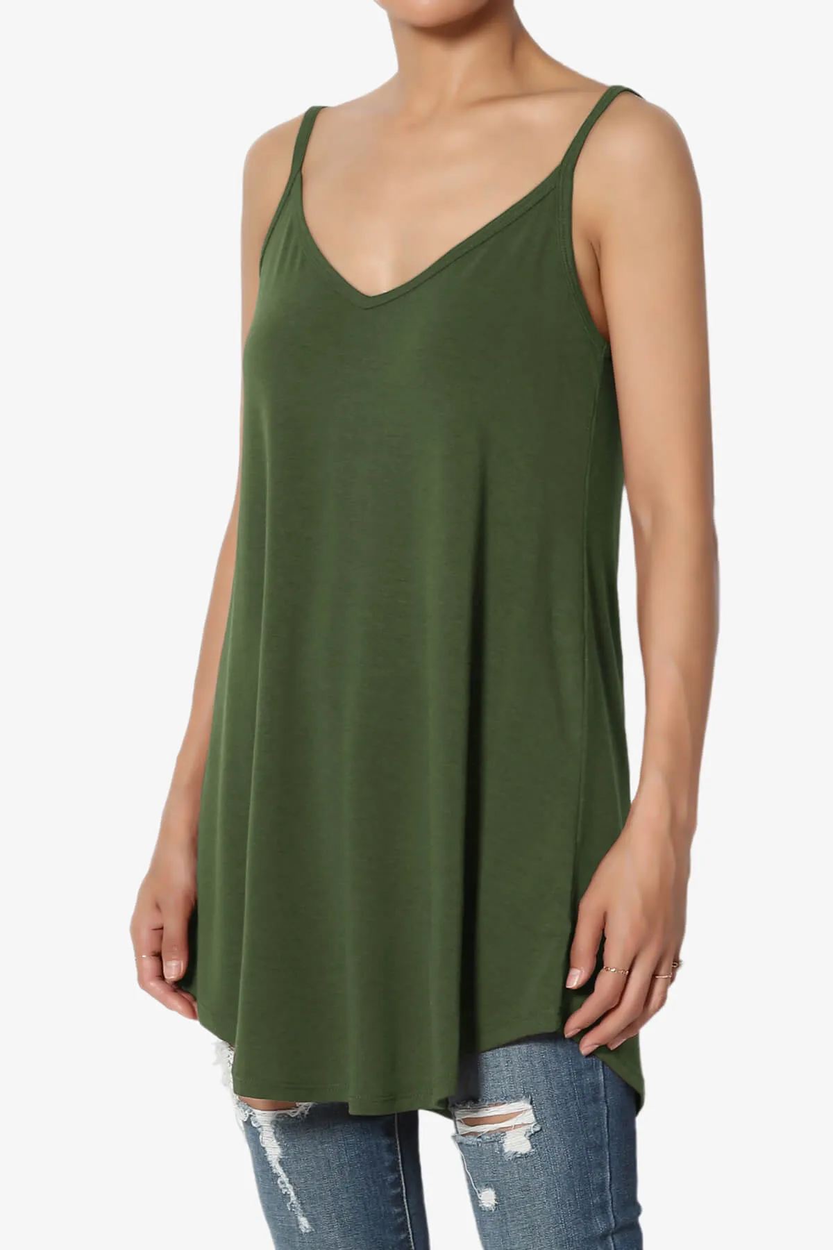 Chelsea Scoop & V Neck Flared Camisole Top PLUS