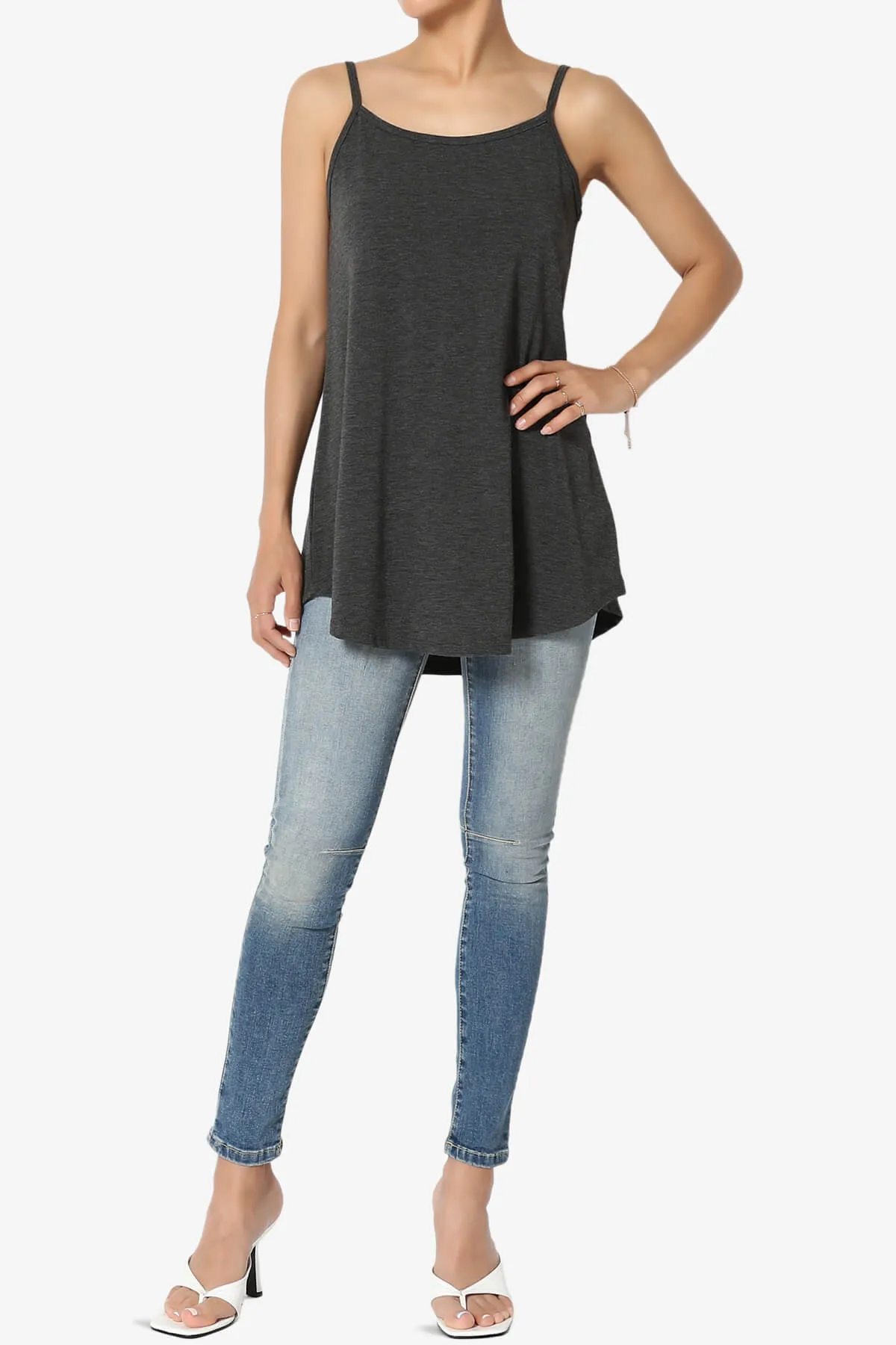 Chelsea Scoop & V Neck Flared Camisole Top PLUS