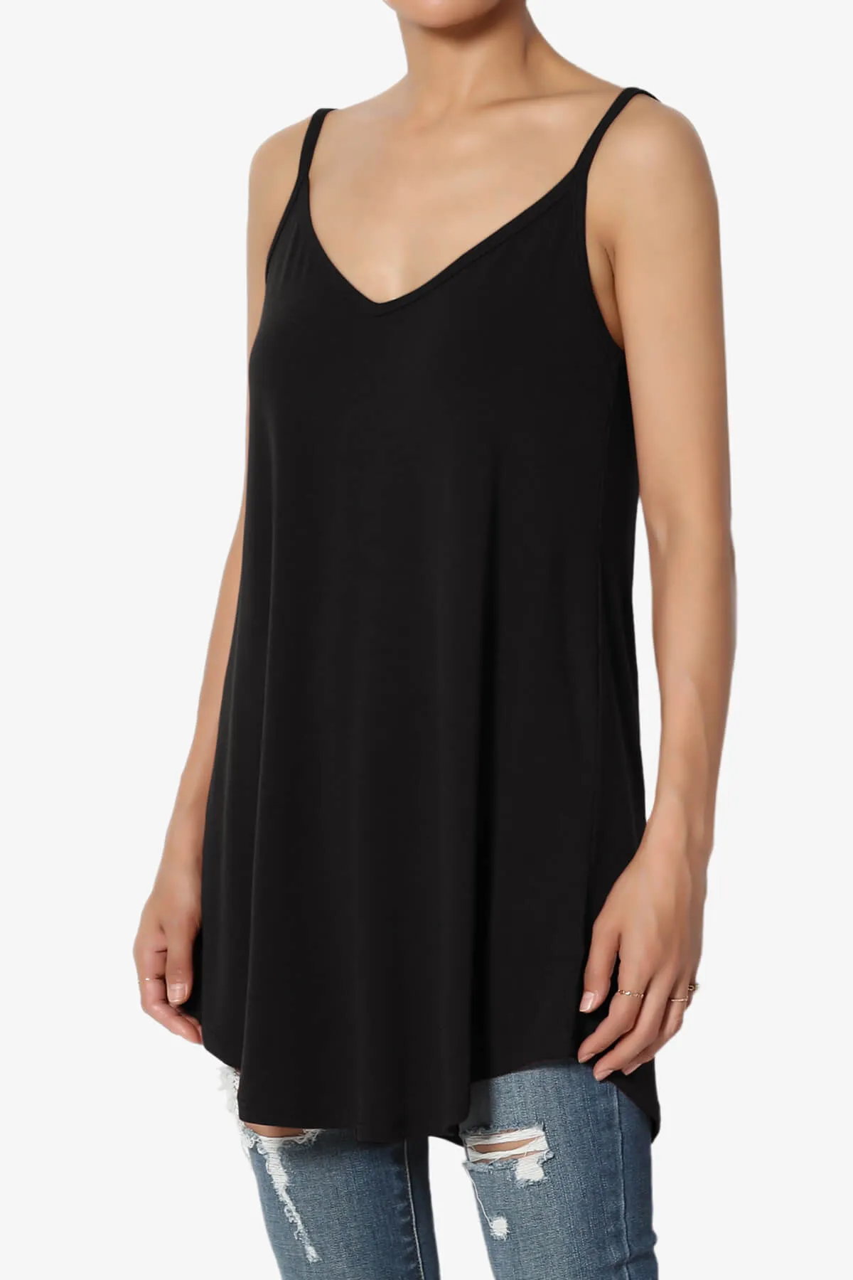 Chelsea Scoop & V Neck Flared Camisole Top PLUS