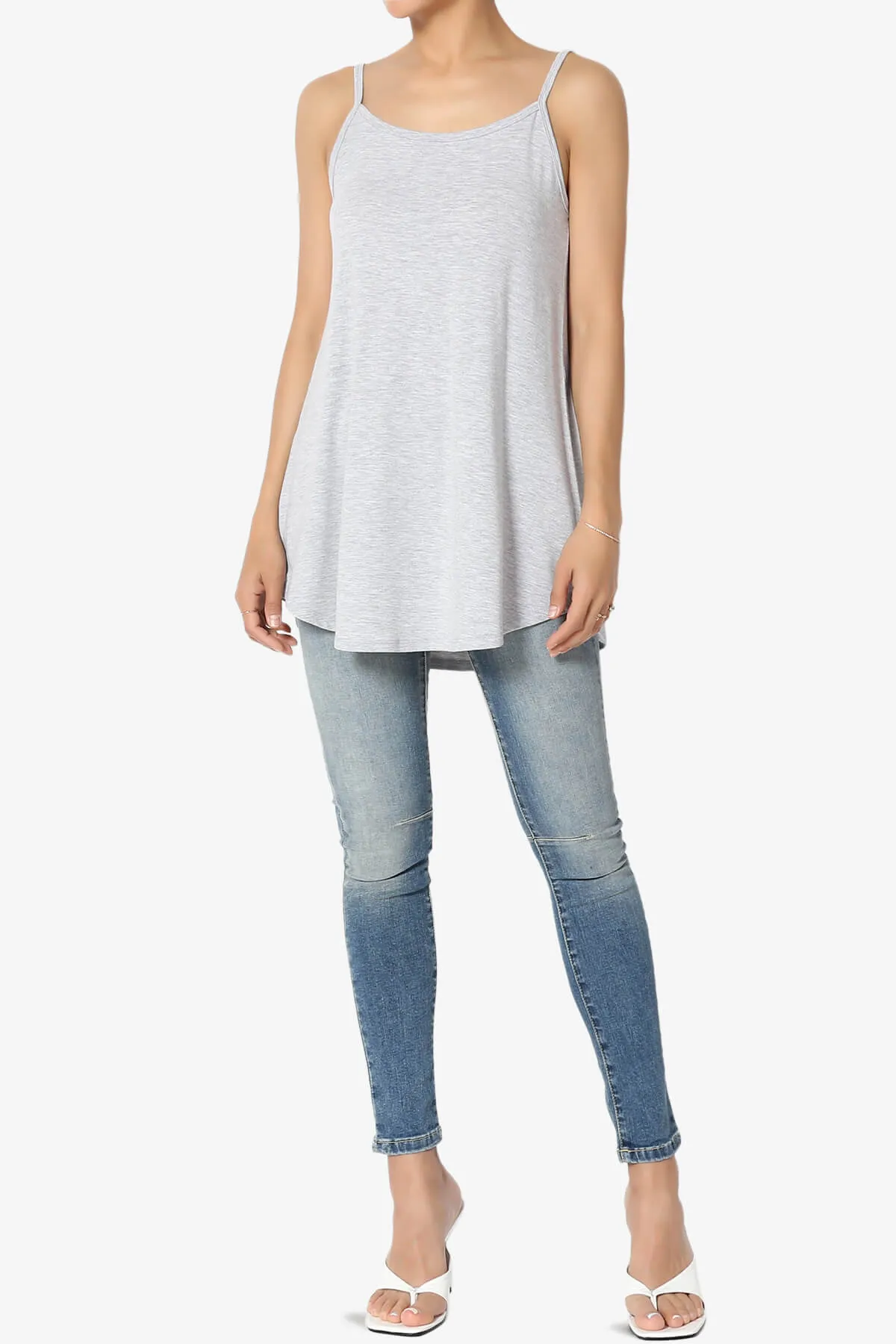 Chelsea Scoop & V Neck Flared Camisole Top PLUS
