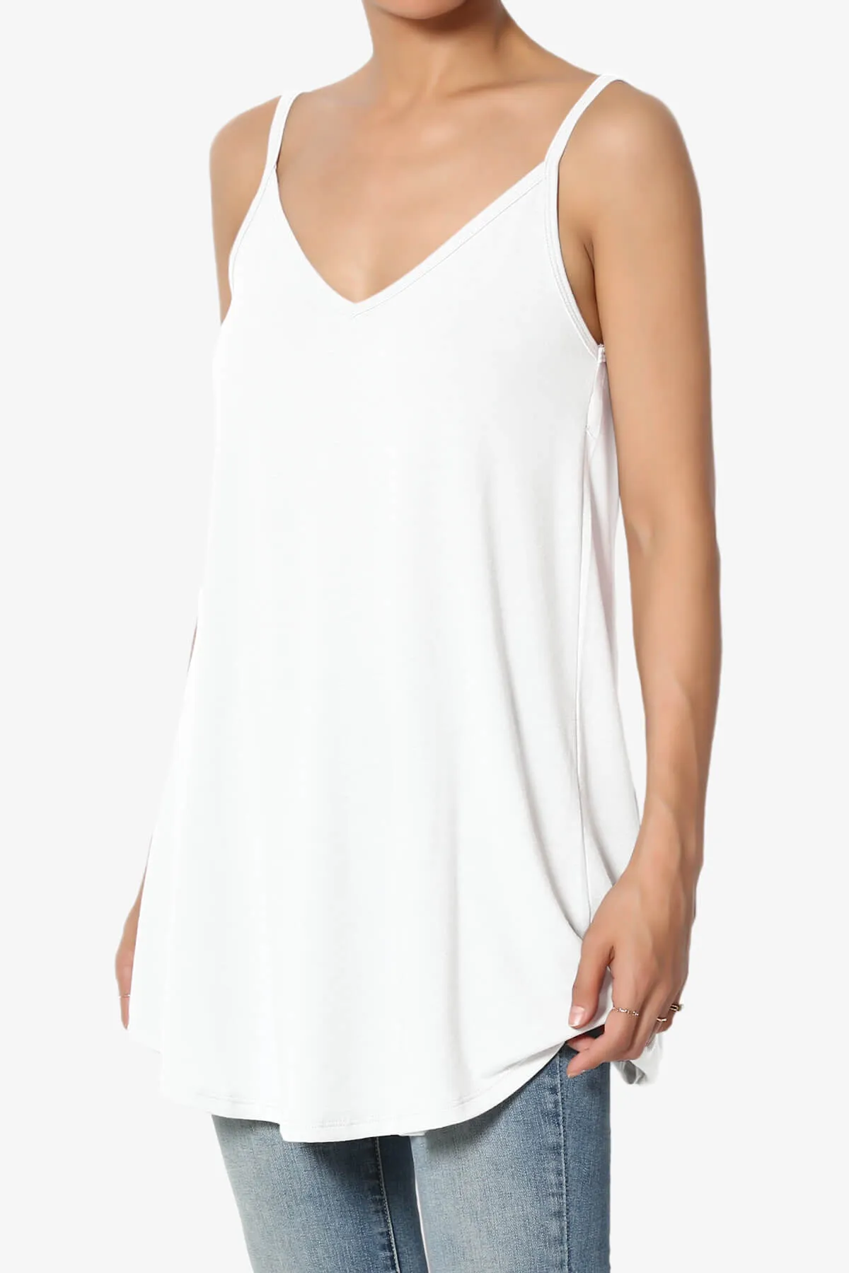 Chelsea Scoop & V Neck Flared Camisole Top PLUS
