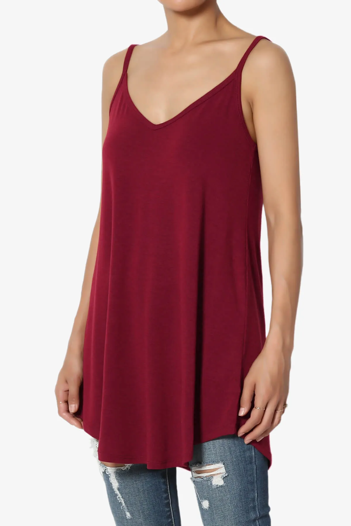 Chelsea Scoop & V Neck Flared Camisole Top PLUS