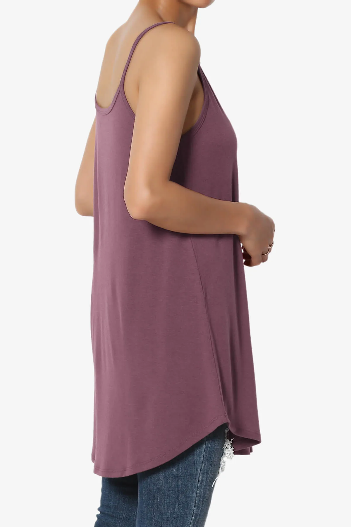 Chelsea Scoop & V Neck Flared Camisole Top PLUS