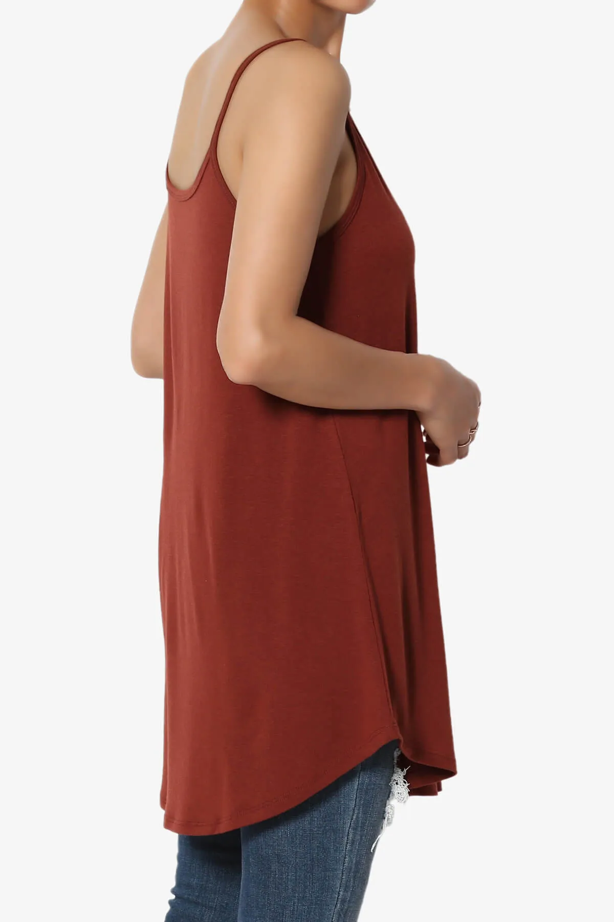Chelsea Scoop & V Neck Flared Camisole Top PLUS