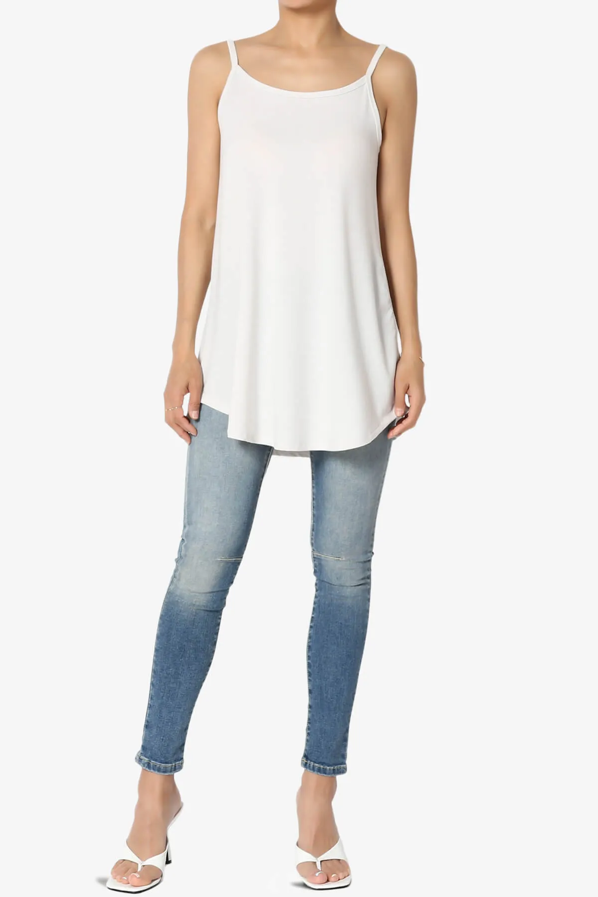 Chelsea Scoop & V Neck Flared Camisole Top PLUS
