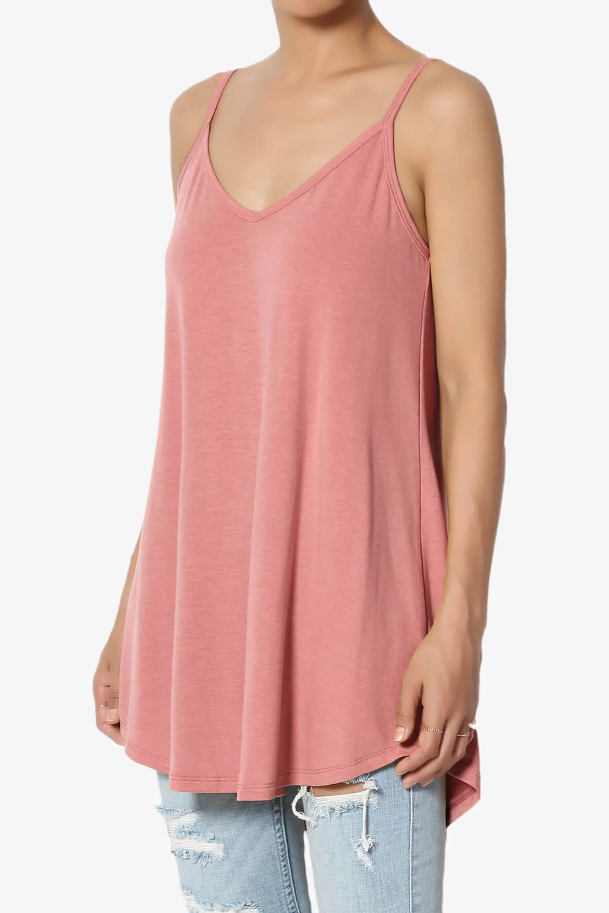 Chelsea Scoop & V Neck Flared Camisole Top PLUS