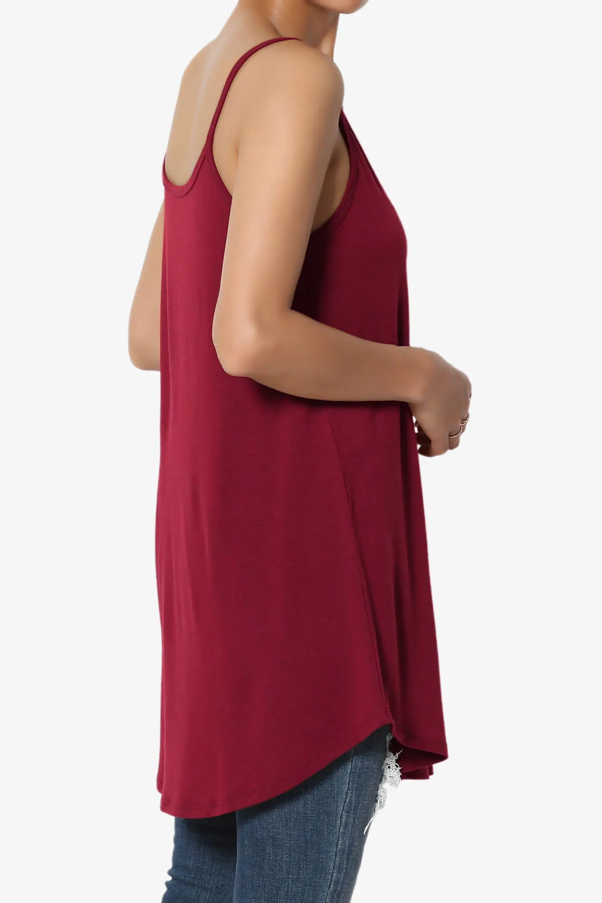 Chelsea Scoop & V Neck Flared Camisole Top PLUS