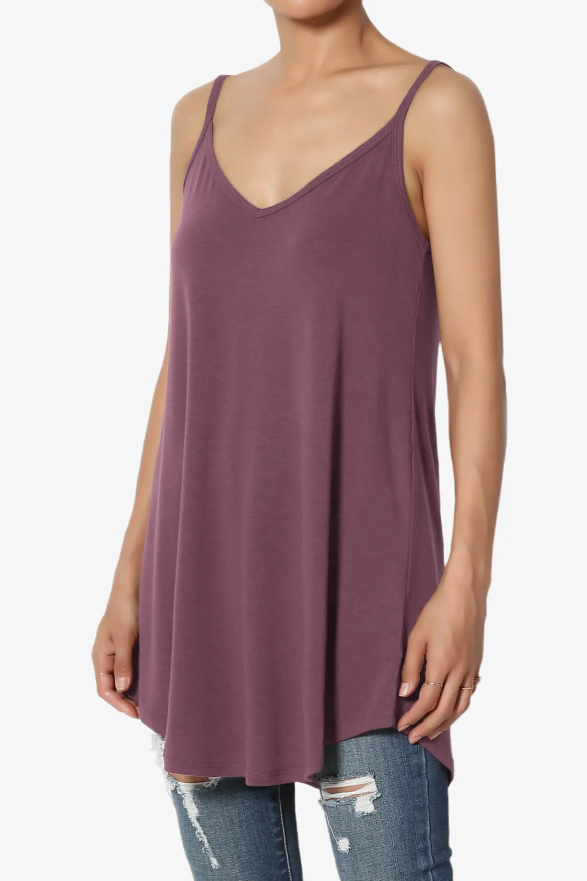 Chelsea Scoop & V Neck Flared Camisole Top PLUS