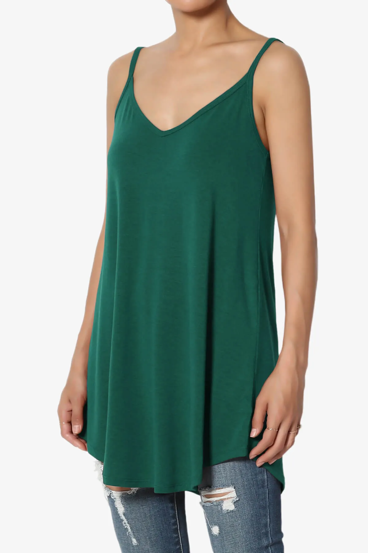 Chelsea Scoop & V Neck Flared Camisole Top PLUS