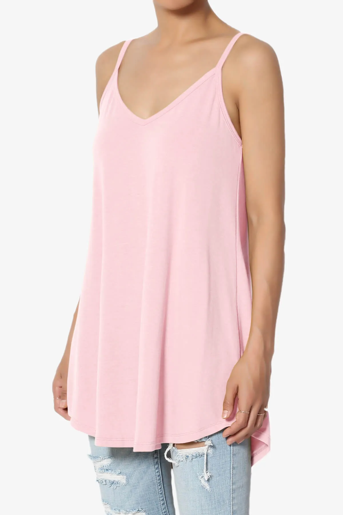 Chelsea Scoop & V Neck Flared Camisole Top PLUS