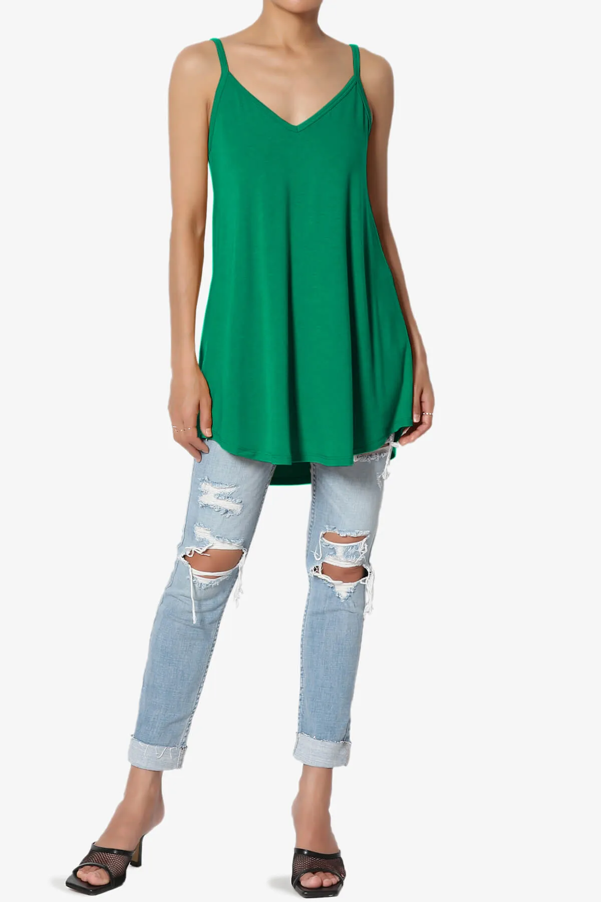 Chelsea Scoop & V Neck Flared Camisole Top PLUS