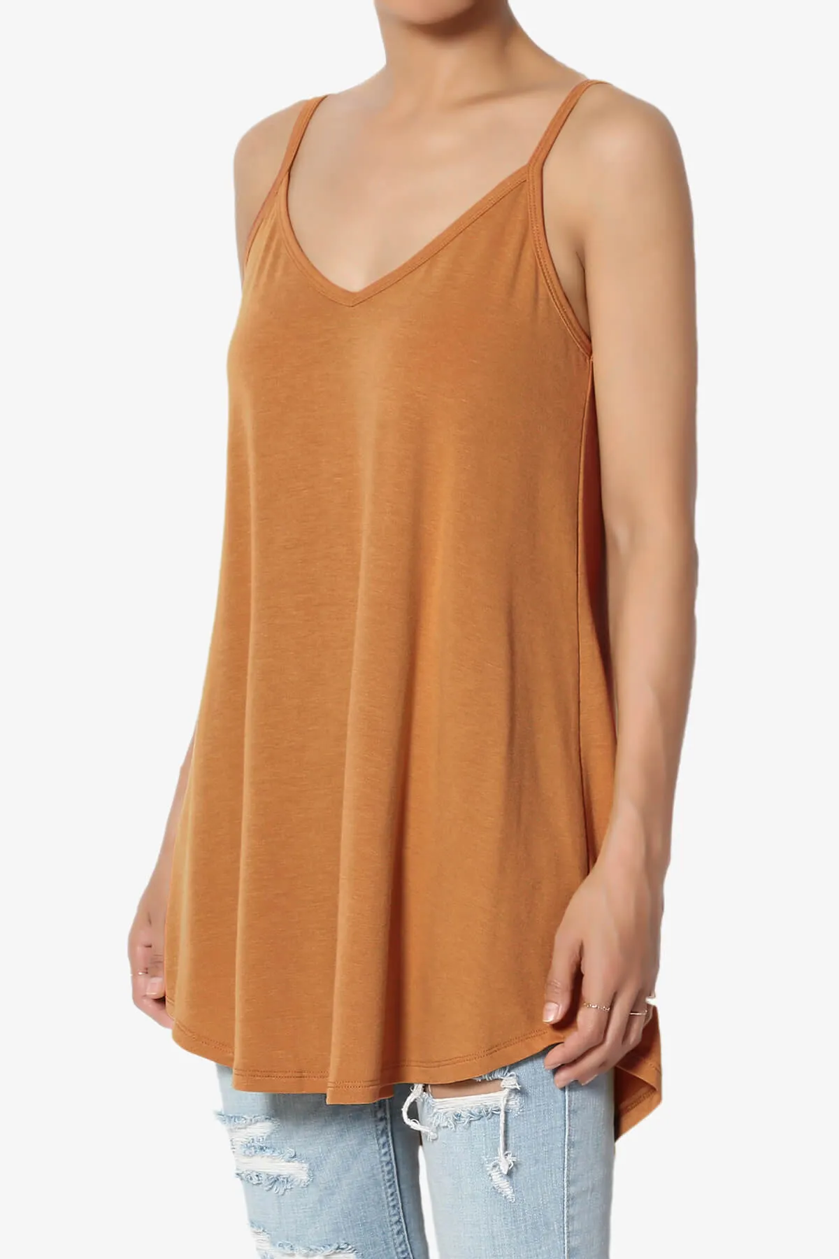 Chelsea Scoop & V Neck Flared Camisole Top PLUS