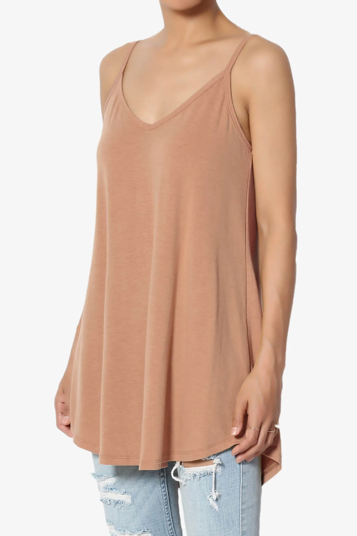 Chelsea Scoop & V Neck Flared Camisole Top PLUS
